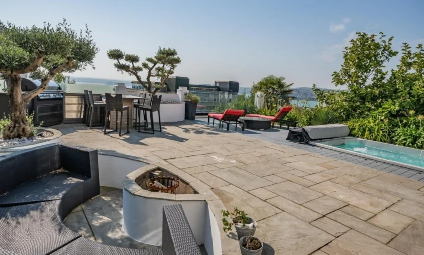 Fire pit overlooking Torquay seafront
